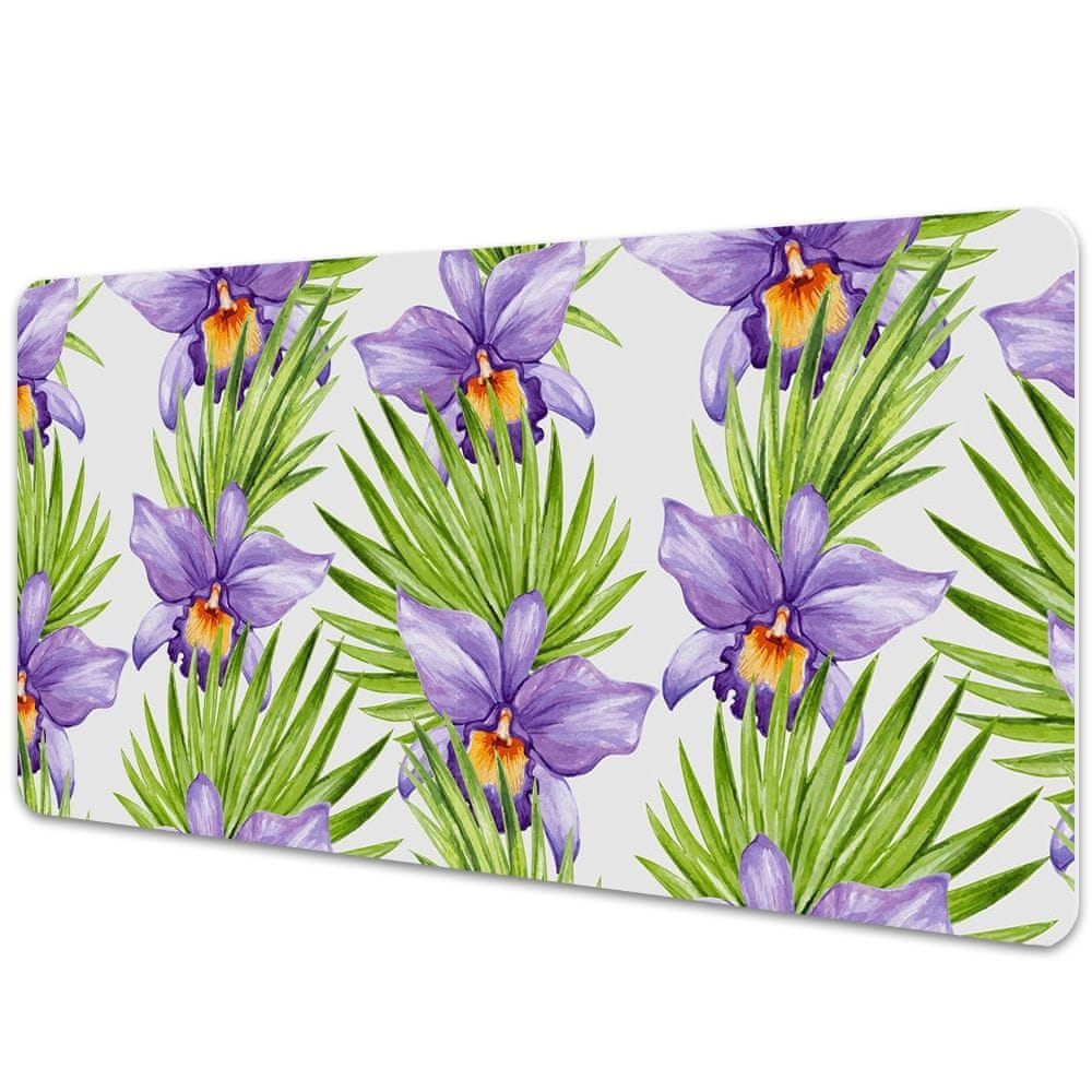 kobercomat.sk Ochranná podložka na stôl fialové kvety 90x45 cm 